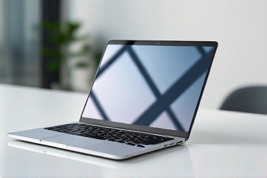 Sleek 2025 LG Gram Pro 16-inch laptop with holographic AI interfaces.